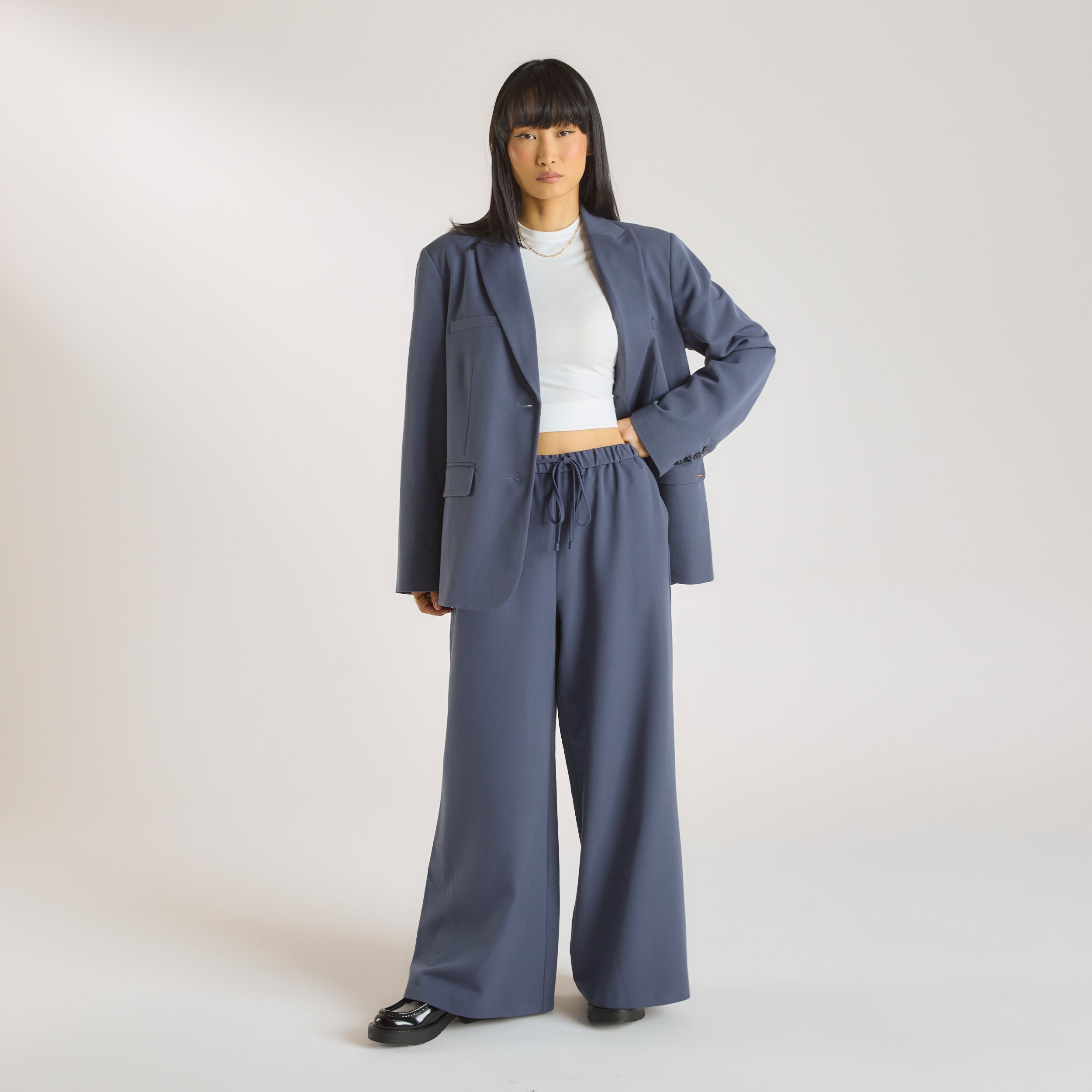 Lockere Tailored-Hose - Blau