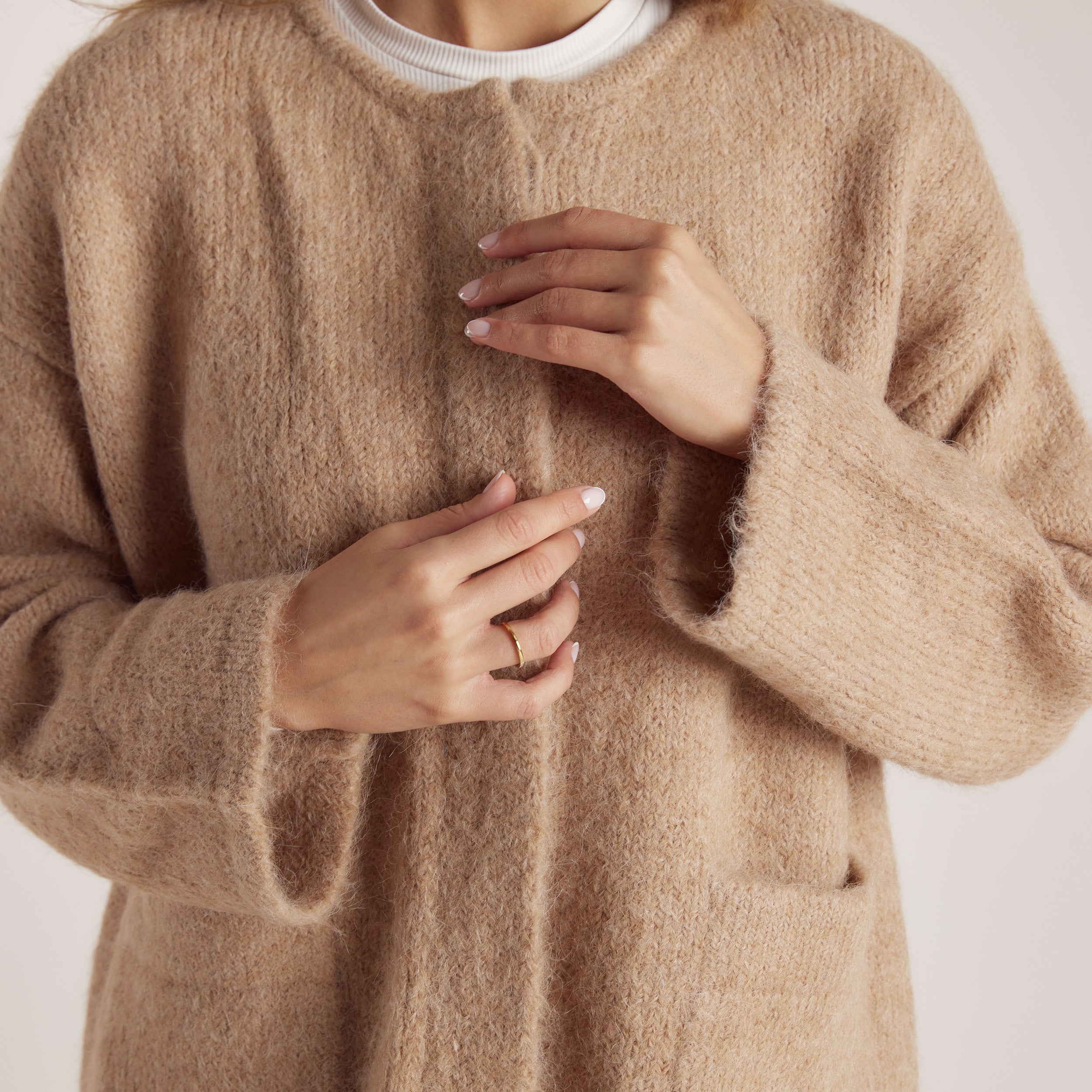 Alpakawolljacke - Beige