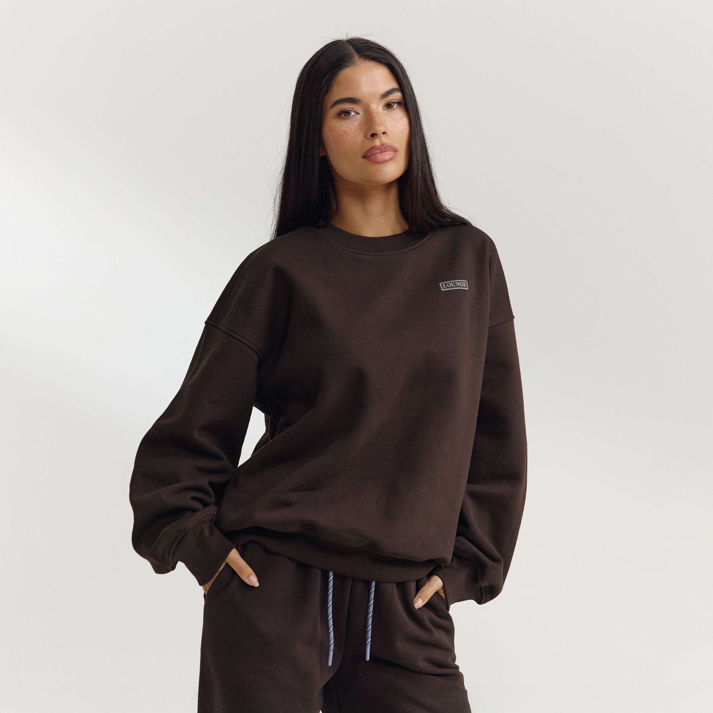 Oversized Pullover - Dunkle Schokolade